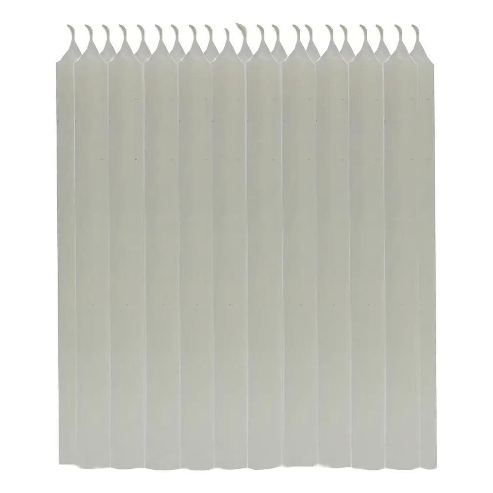 10X Bartho Vela Palito Branca Cor Branco Kit De 33 Unidades