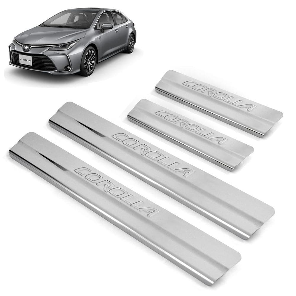 Soleira Aço Inox 4 Porta Brasikar Corolla 2022