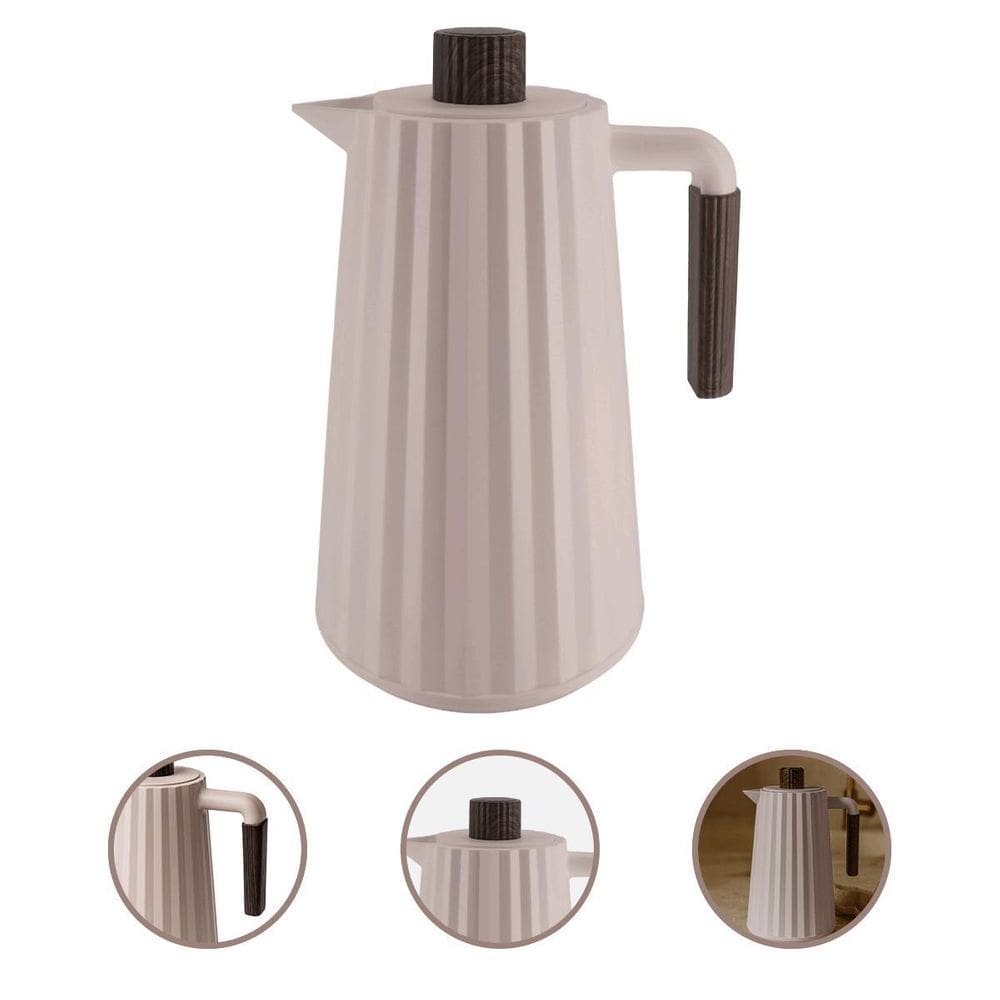 Garrafa Térmica 1L Café Chá Premium Click Abre Fecha - Nude