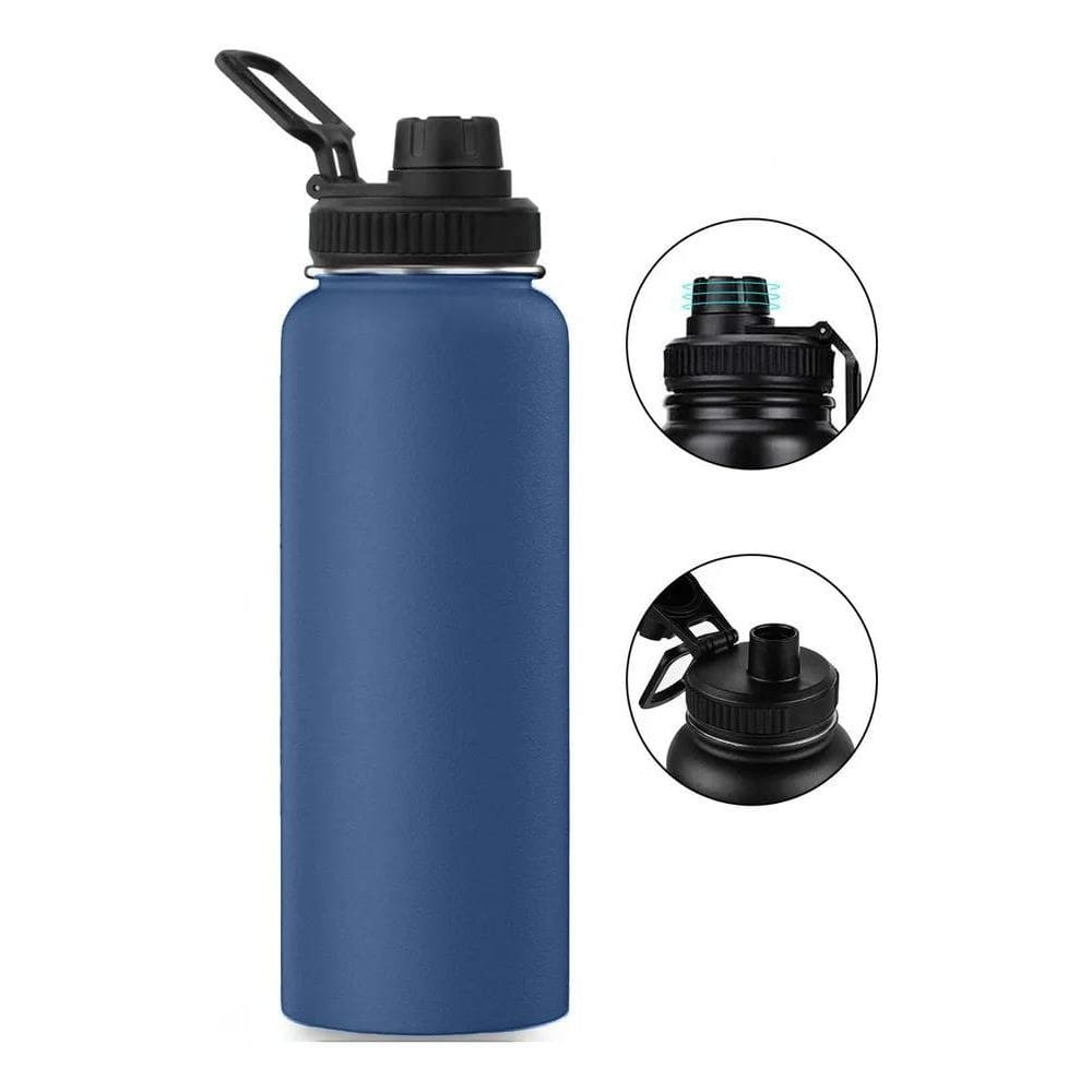 Garrafa Térmica 1200Ml Bebidas Quentes E Frias Cor Azul-Mari