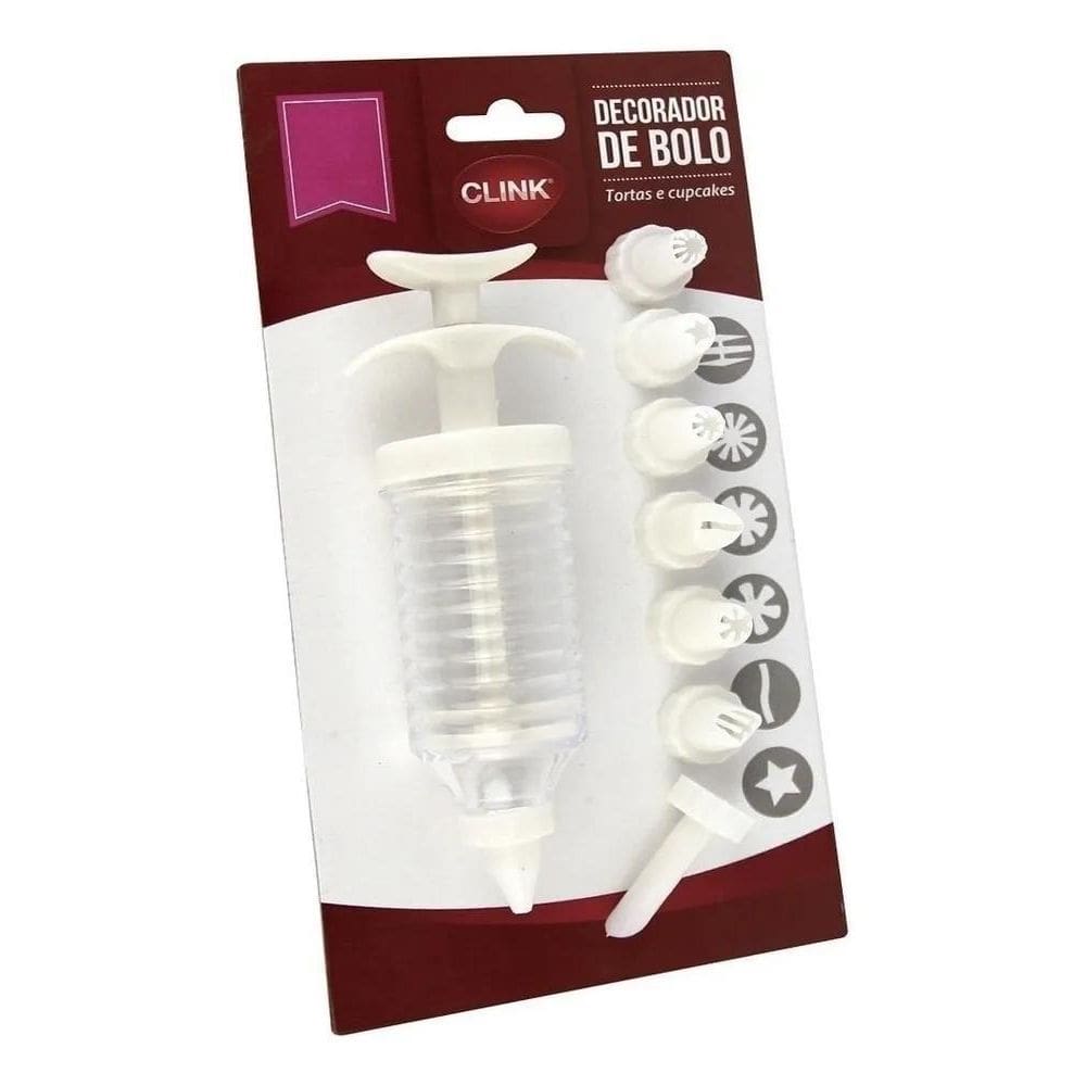 3X Kit Bicos E Bisnaga Para Decorar Bolo Plástico