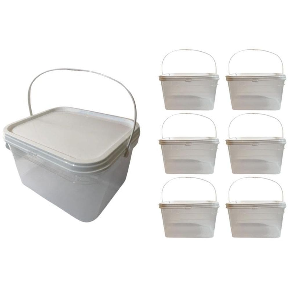 Balde Para Resíduos 2.4L Transparente-Kit 6 Pçs