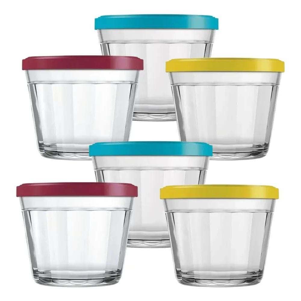 10X Kit 6 Tigela Americana Congelar Papinha Com Tampa 150Ml