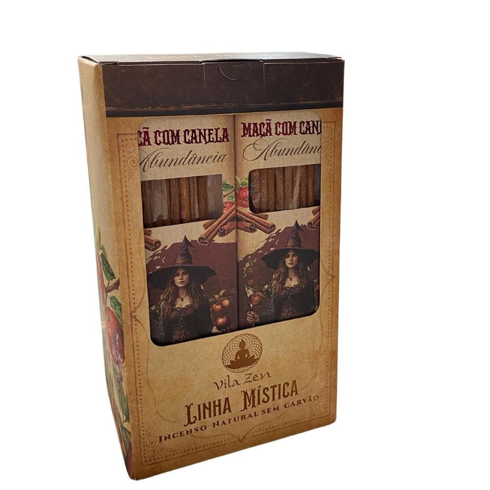 Incenso Linha Mistica 0% Maça Com Canela 12 Cxs C/8 Var