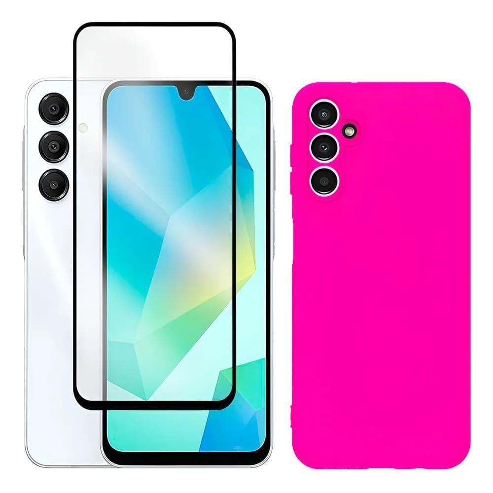 Capa Capinha Case Aveludada + Película Para Galaxy A16 4G Pi