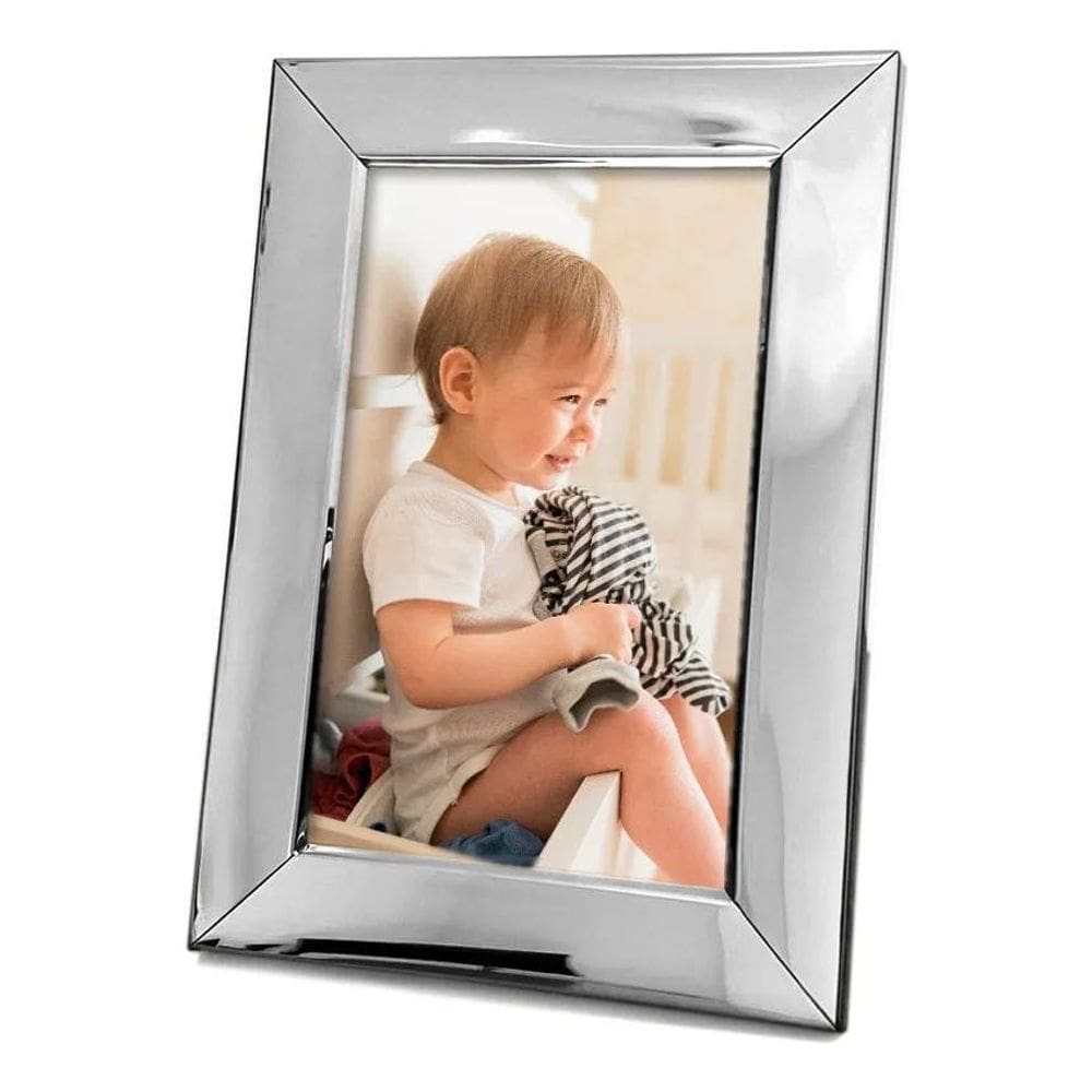 2X Lindo Porta Retrato 10X15 Metal Linha Miami Luxo Cor Prat