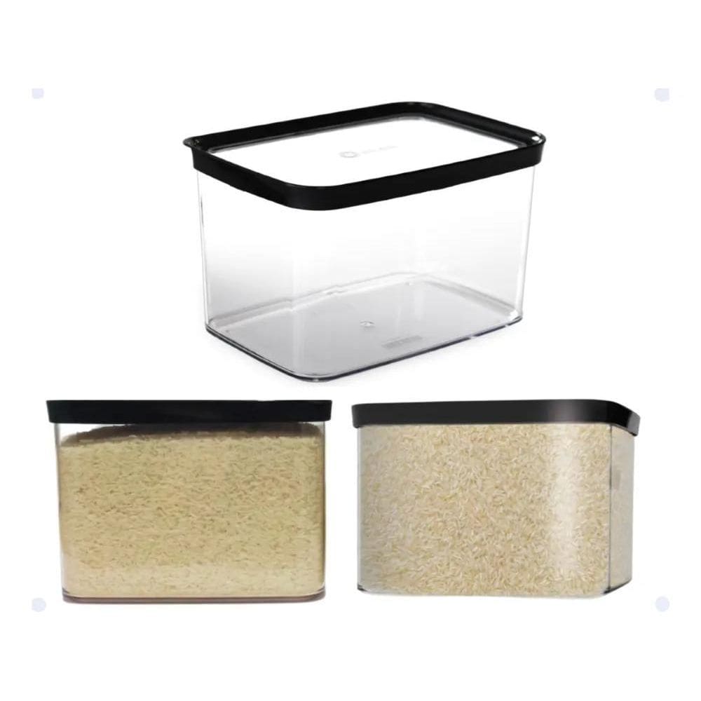 10X Pote Grande Com Tampa Hermetica 4L Arroz Feijao Qualida