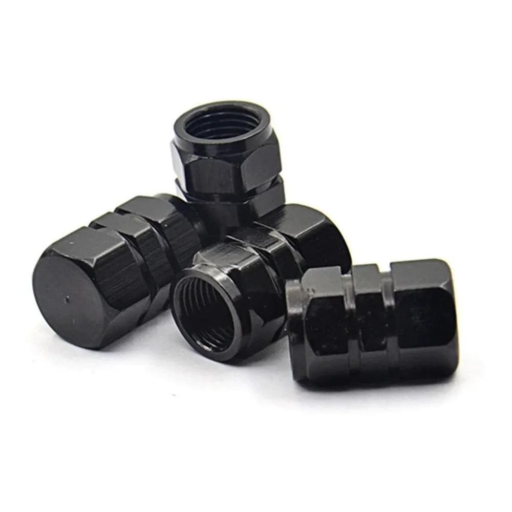 Tampa Valvula Bico Pneu Aluminio 4 Un. Universal Carro Moto