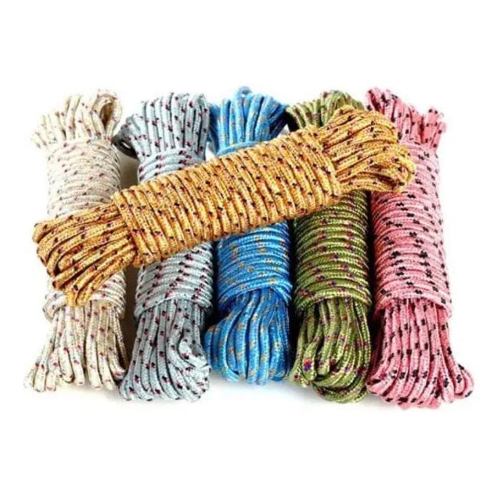 2X Corda Para Varal 20M 4Mm Muito Resistente Corda Multiuso