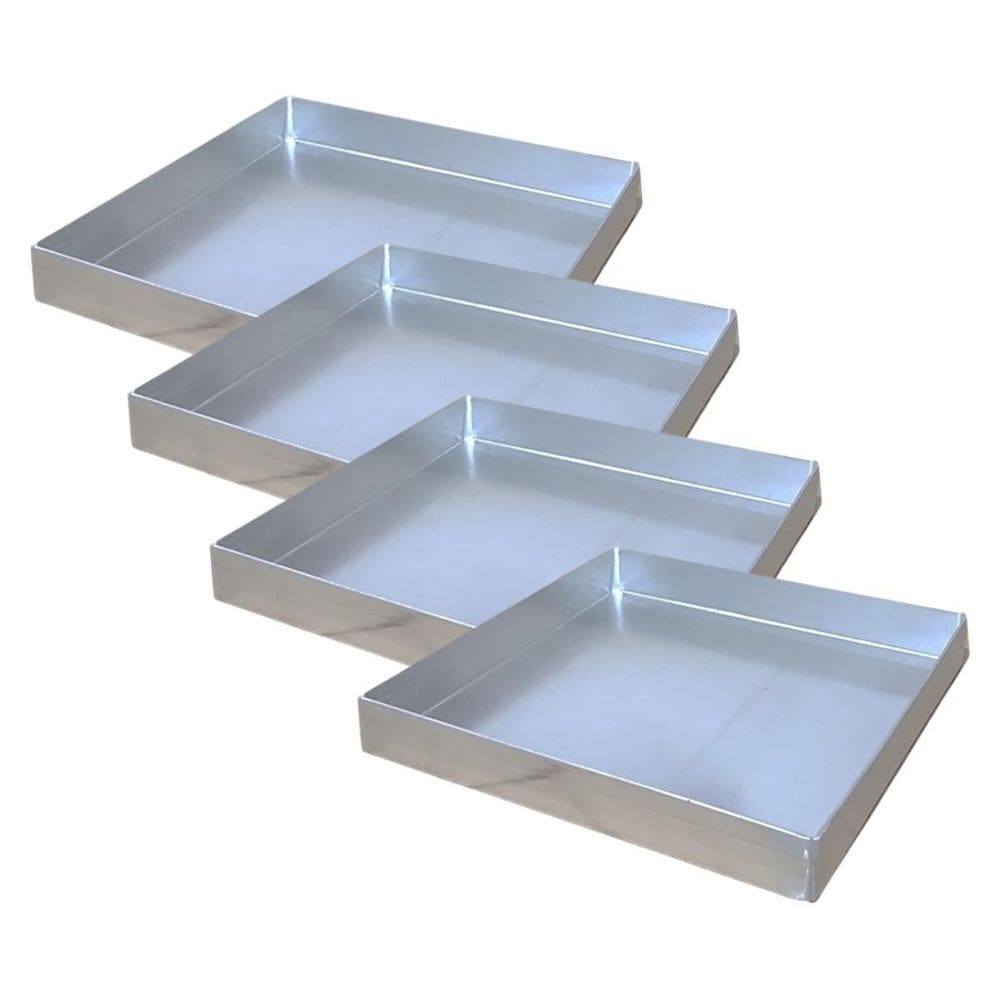 Kit 4 Formas De Brownie 30X30X3 Altura Assadeira Alumínio