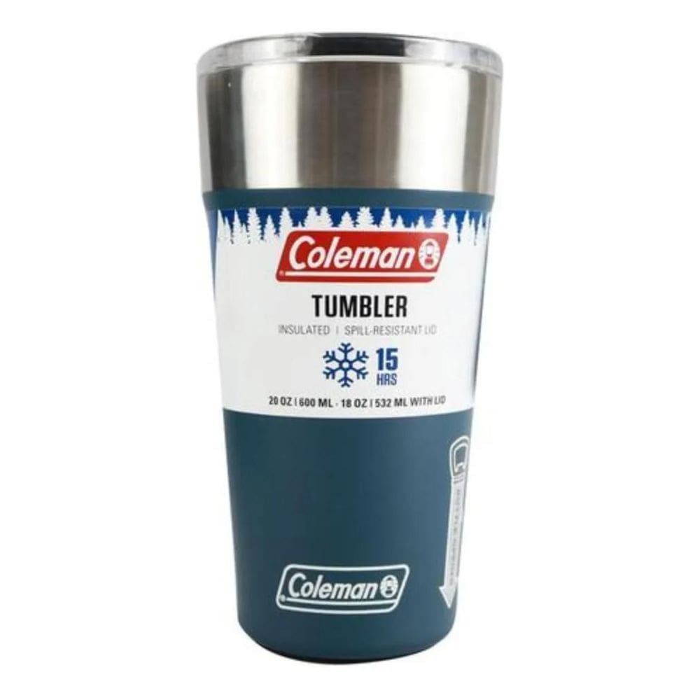 2X Coleman Copo Termico De Cerveja Inox Com Abridor Azul 600