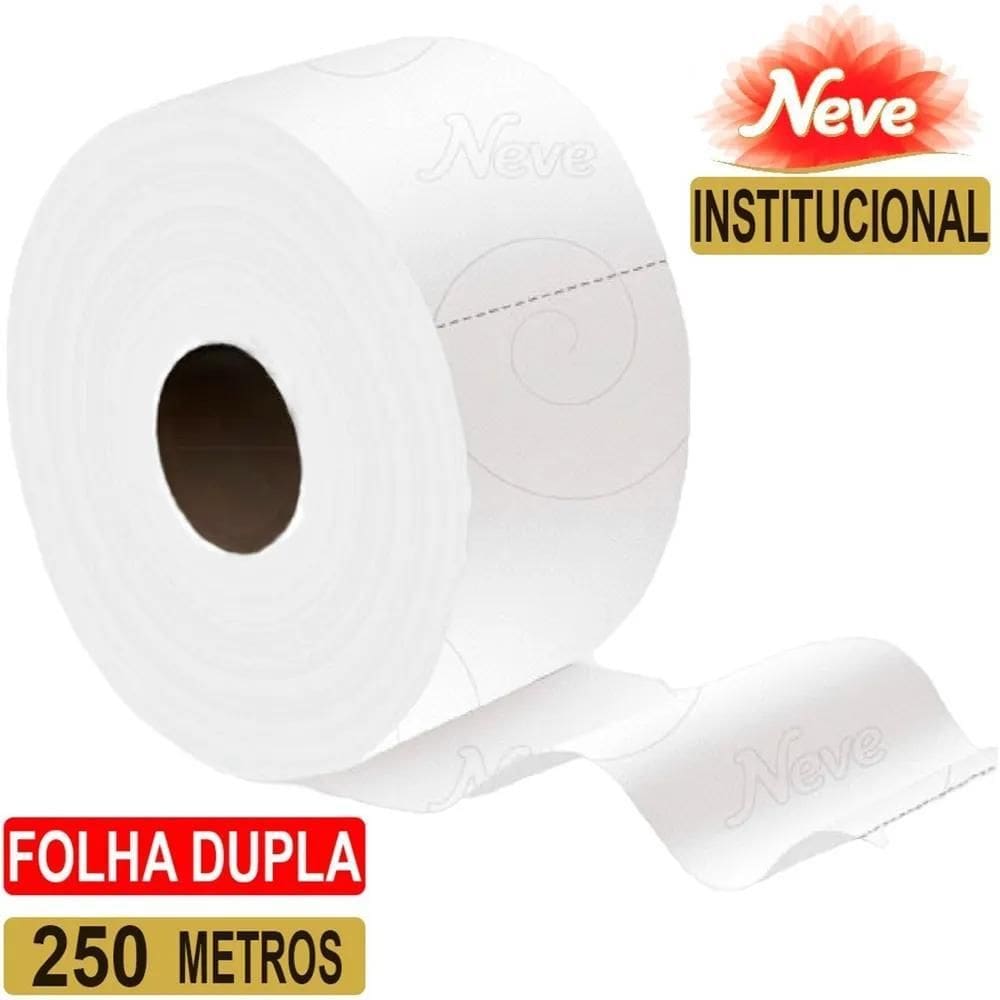 Papel Higienico Neve Rolao Folha Dupla 3X250M Para Empresas