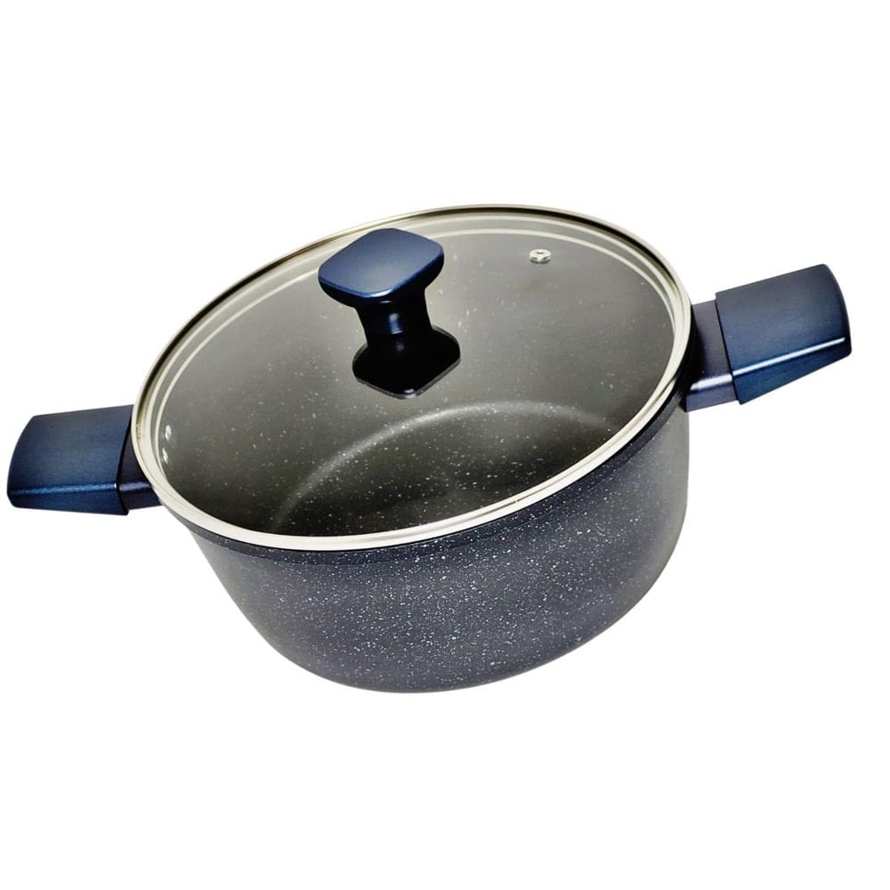 Caçarola Indução Azul Royal 24Cm Clink 2,5L Tampa De Vidro