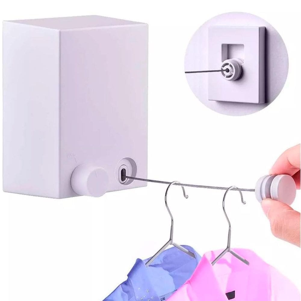 Varal De Parede Retrátil Pequeno Prático Ideal Apartamento