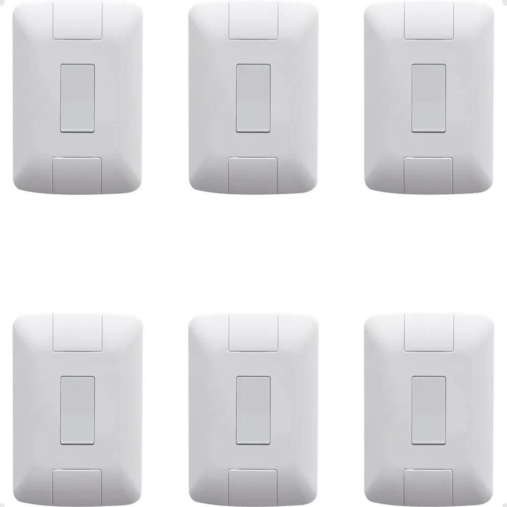 Kit 6 Interruptor Three Way Acendedor Luz Branco