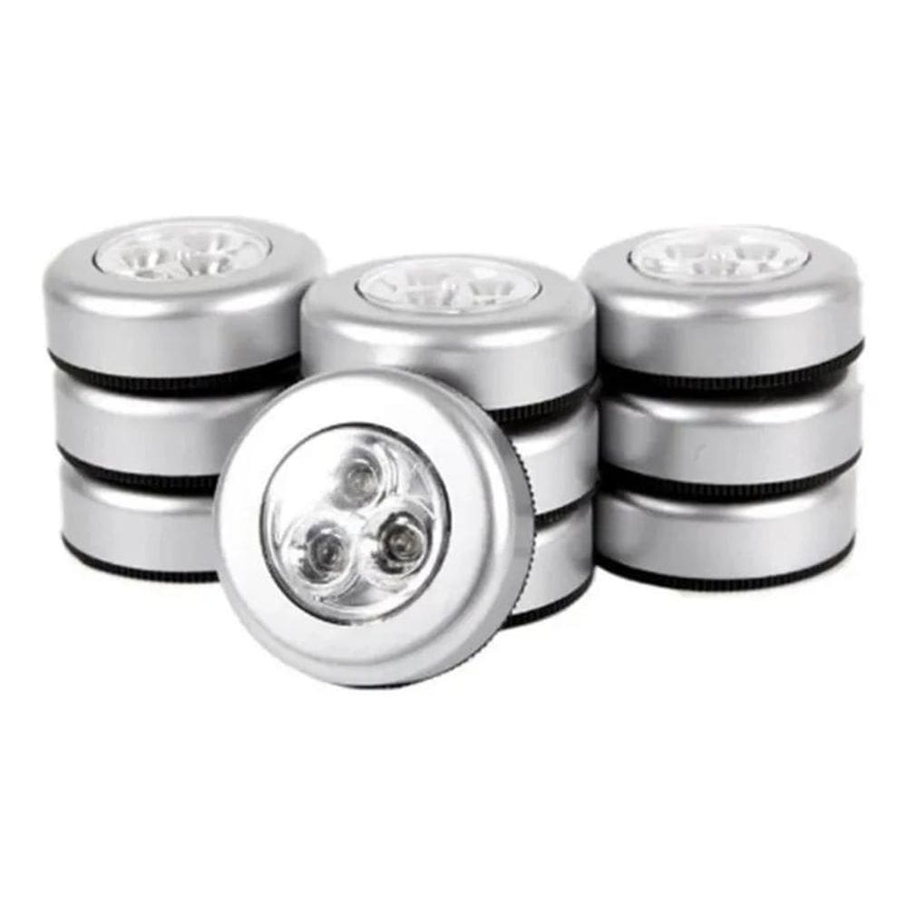 3X Kit 10 Mini Luminarias De Toque Lanterna Closet