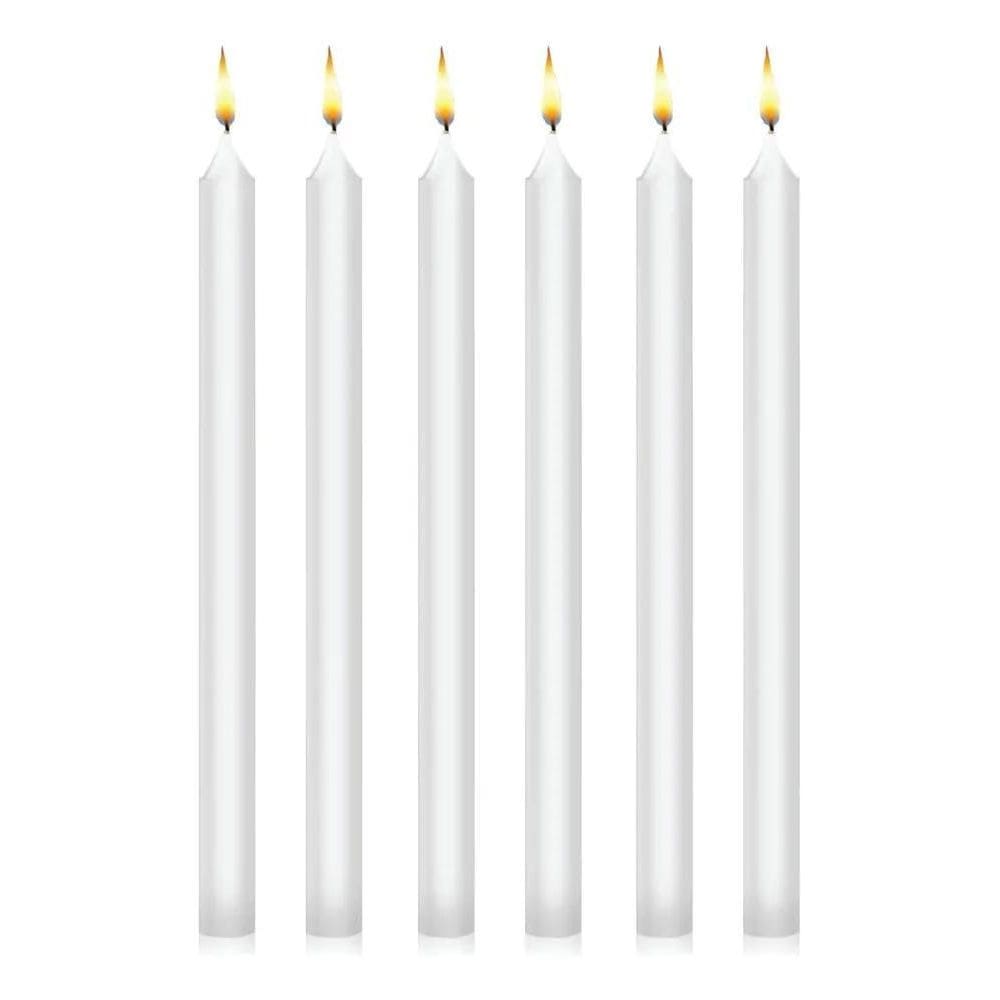 Vela Castiçal 26 Cm 10 Unidades Brancas Decoração Casamento