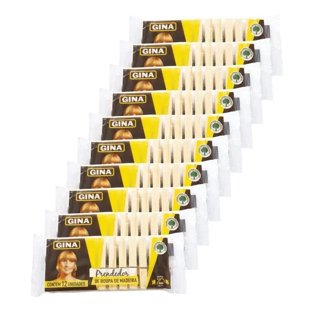 2X Pregador De Roupa De Madeira Pequeno Kit Com 120 Unidades