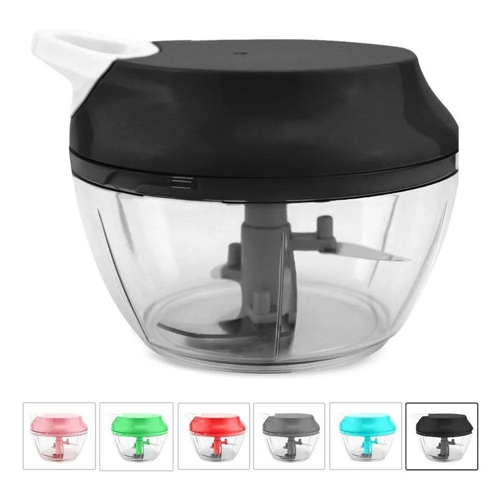 2X Mini Processador E Triturador De Alimentos Manual 3 Lâmin