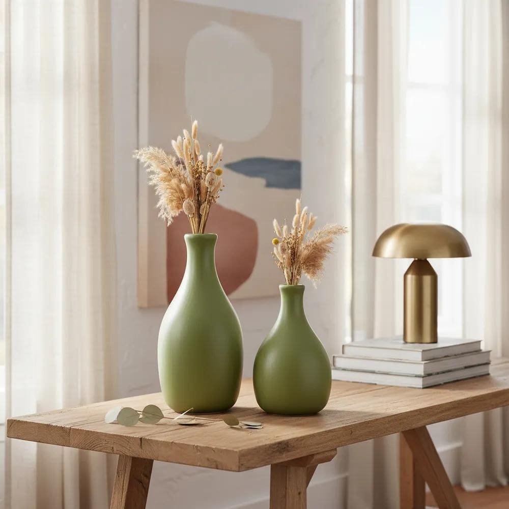 Dupla De Vaso Decorativo Em Ceramica Para Arranjos Casa Ver