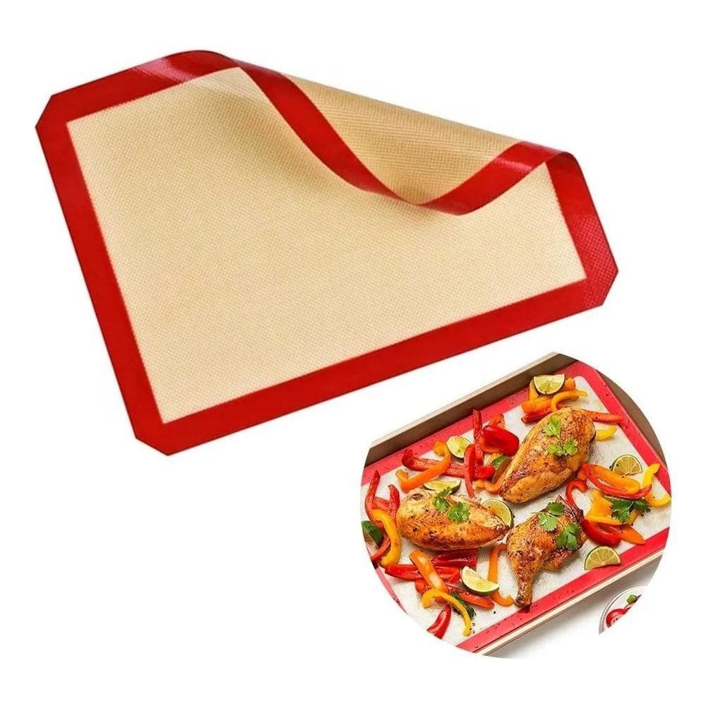 2X Tapete Para Forno De Silicone Antiaderente Fibra De Vidro