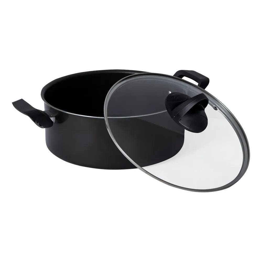 10X Panela Avulsa Caçarola Teflon Com Tampa De Vidro Nº 16 C