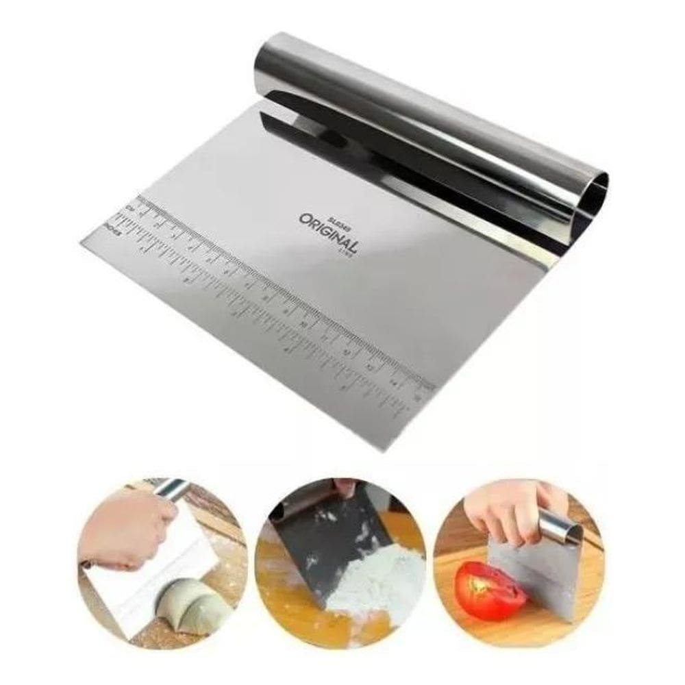 3X Espatula Cortar Raspar Massa Legume Confeiteiro Padeiro I