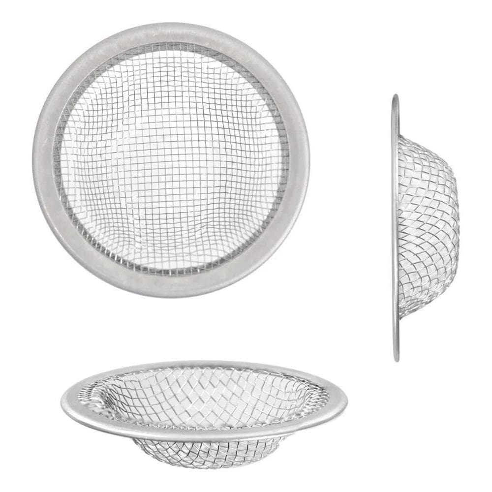 2X Kit 5 Ralo Inox Pia Cozinha Peneira Protetor Aço Utilimix