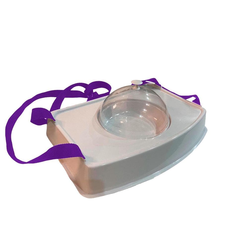 Bandeja Degustação Com Tampa - Modelo Cloche Alça Na Cor Uva