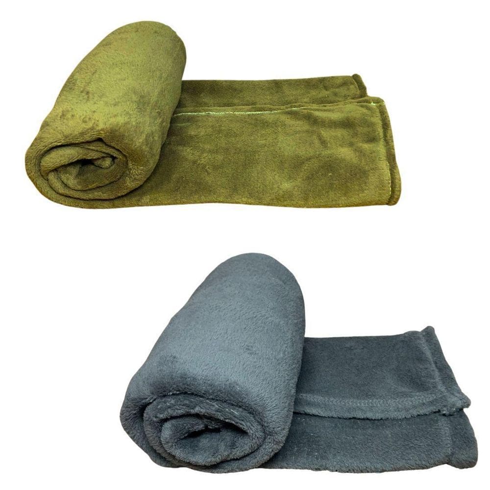 Kit 2 Mantas Pet Cor Marrom E Cinza