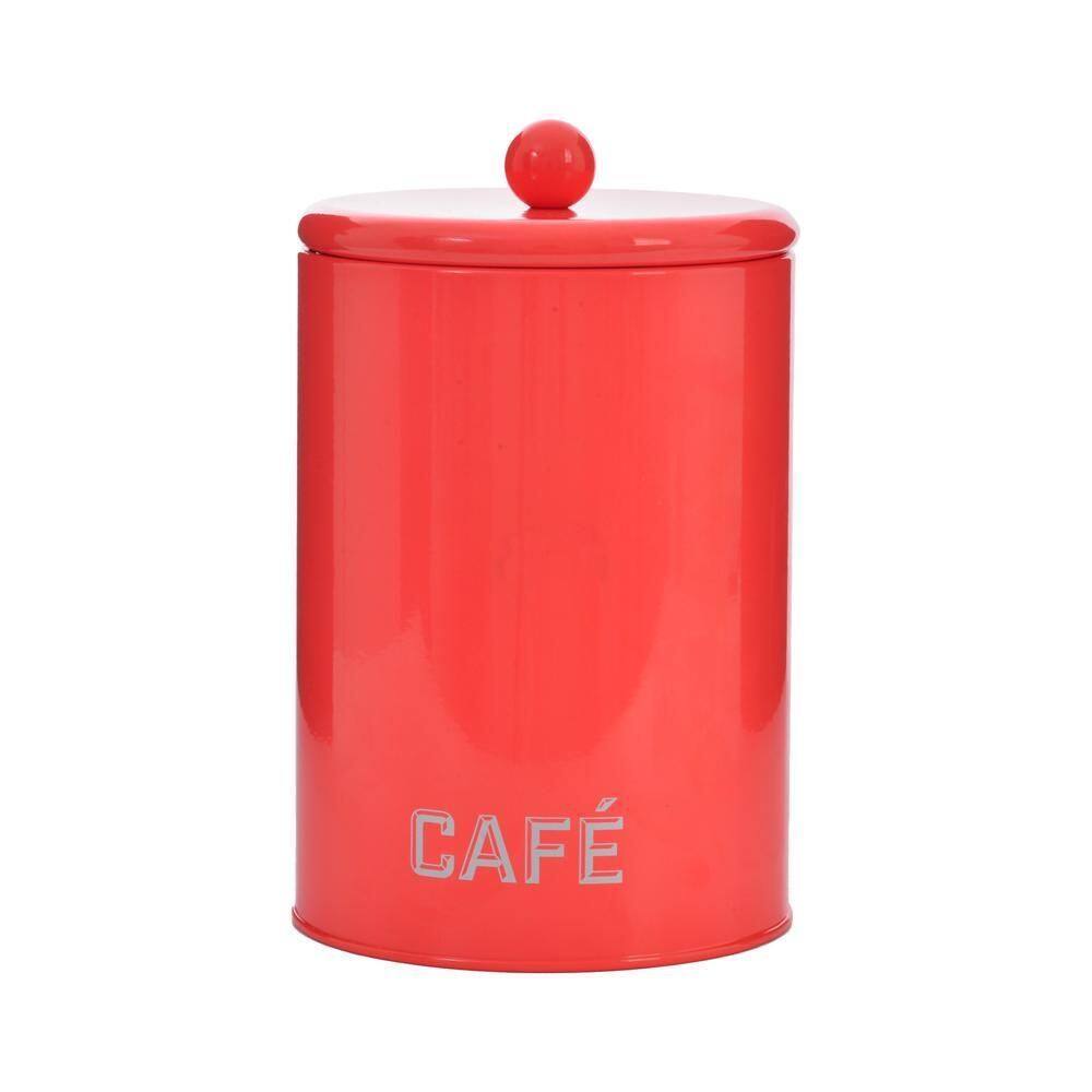 Lata Hermetica Cafe Laranja 11X18X11Cm Metal