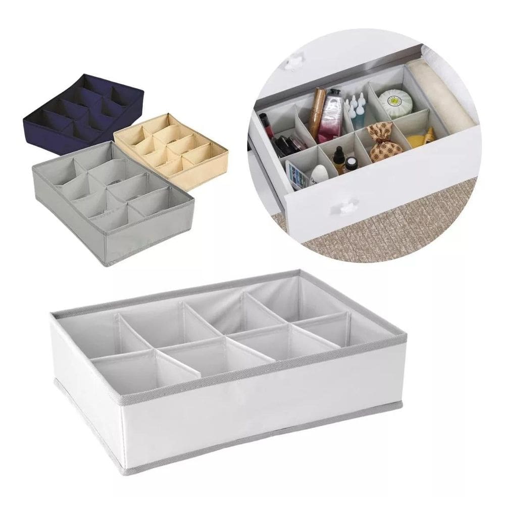 Organizador De Gavetas Com 8 Divisórias Multiuso Pratico