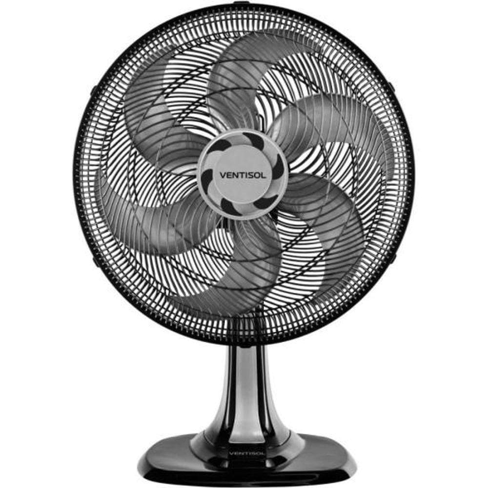 Ventilador De Mesa Ventisol Turbo 6 40cm Preto/cinza 110V