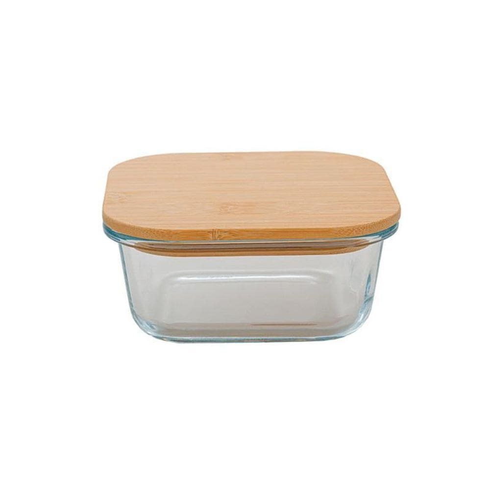 Pote Vidro Bambu Ecokitchen 500 Ml Mimo Vd21049