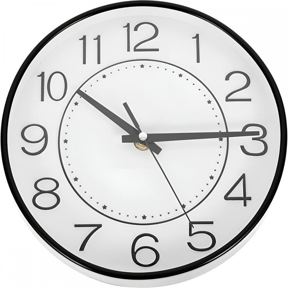 Relógio Parede Analógico Silencioso Decoração Moderna 26Cm