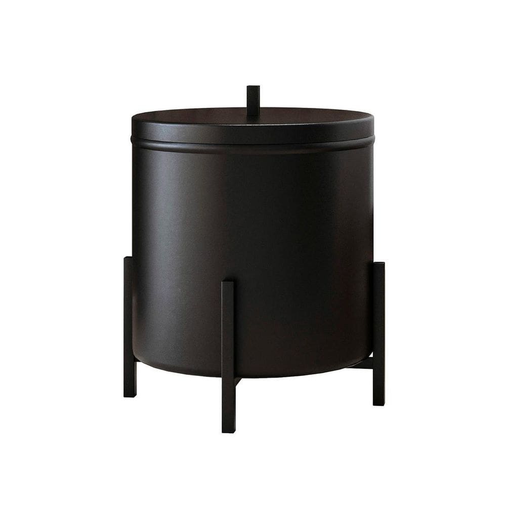 Lixeira Para Banheiro E Cozinha Level Preto 6L - Dream Home