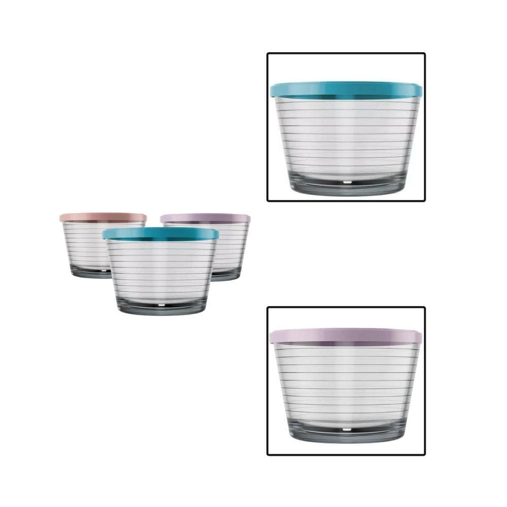 Tigela De Vidro Ginga 350Ml Com Tampa Cor