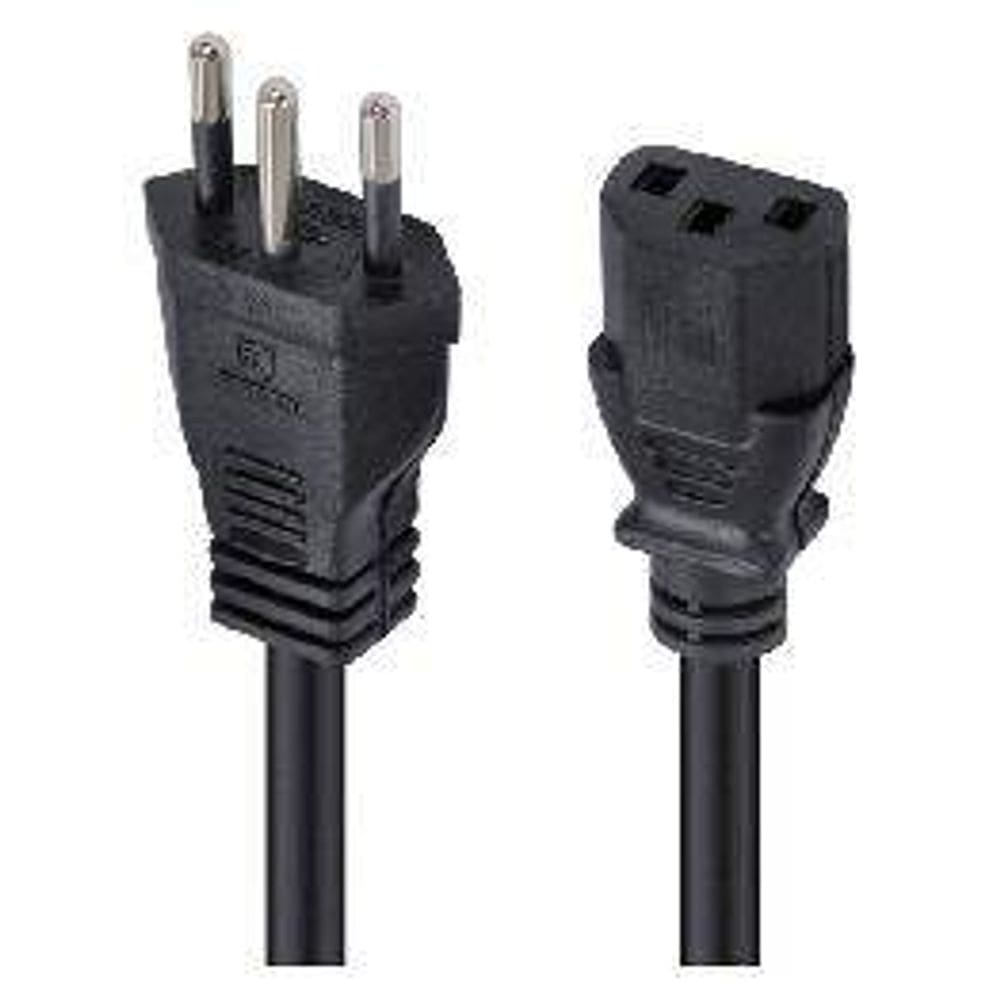 Cabo de Forca Tripolar para Fonte 3X0,75 MM 250V - 3 Metros