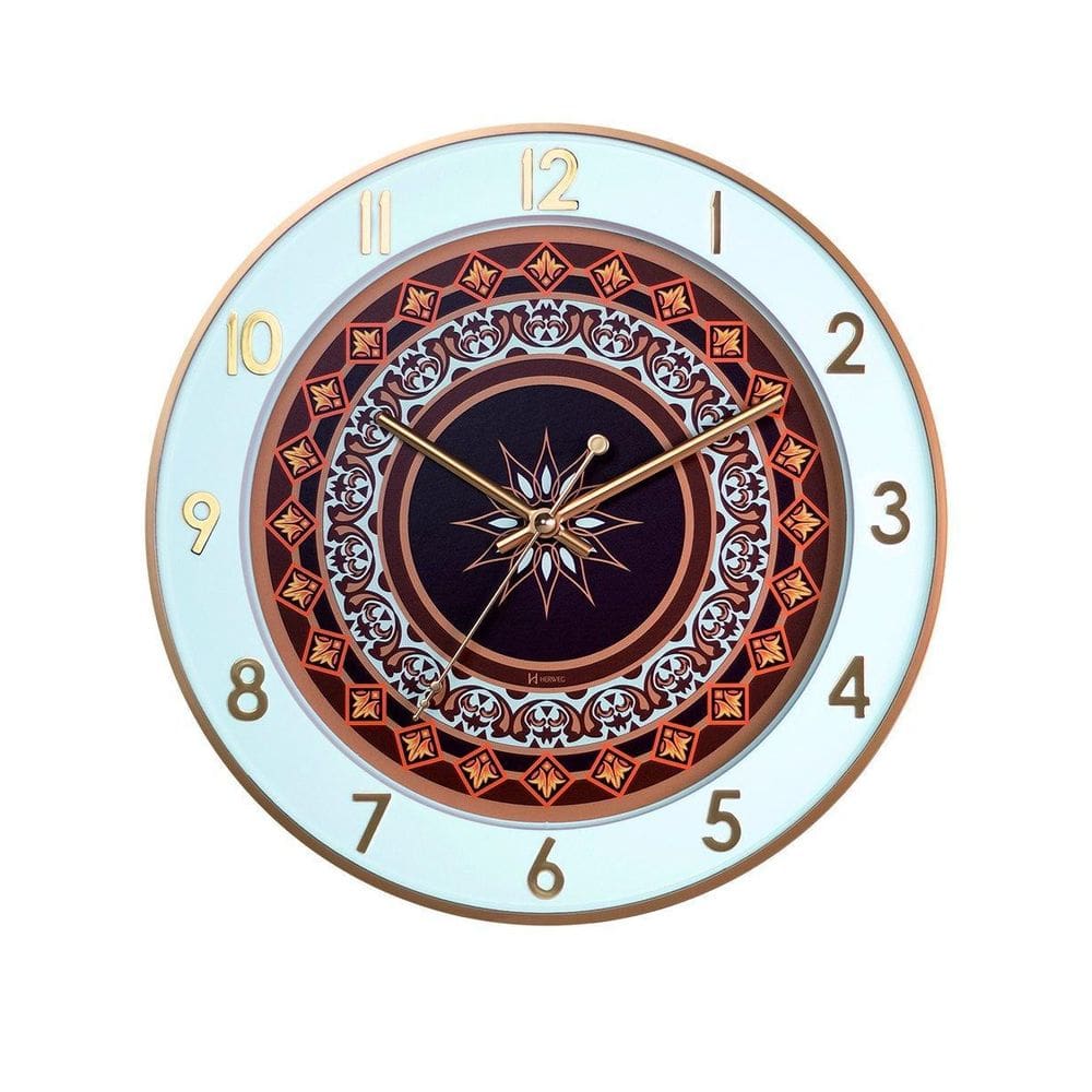 Relógio De Parede Dourado Herweg 6874