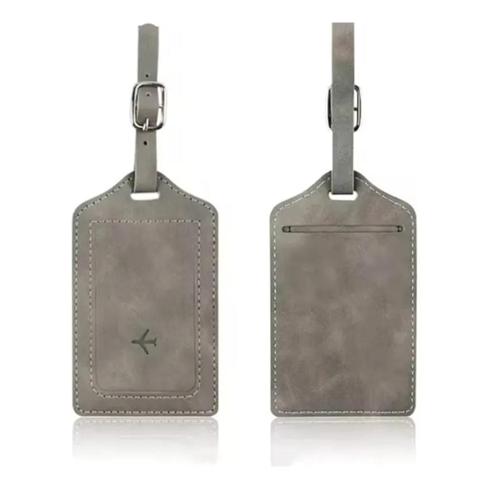 Kit 2 Tag De Mala - Etiqueta De Identificação De Bag Cinza