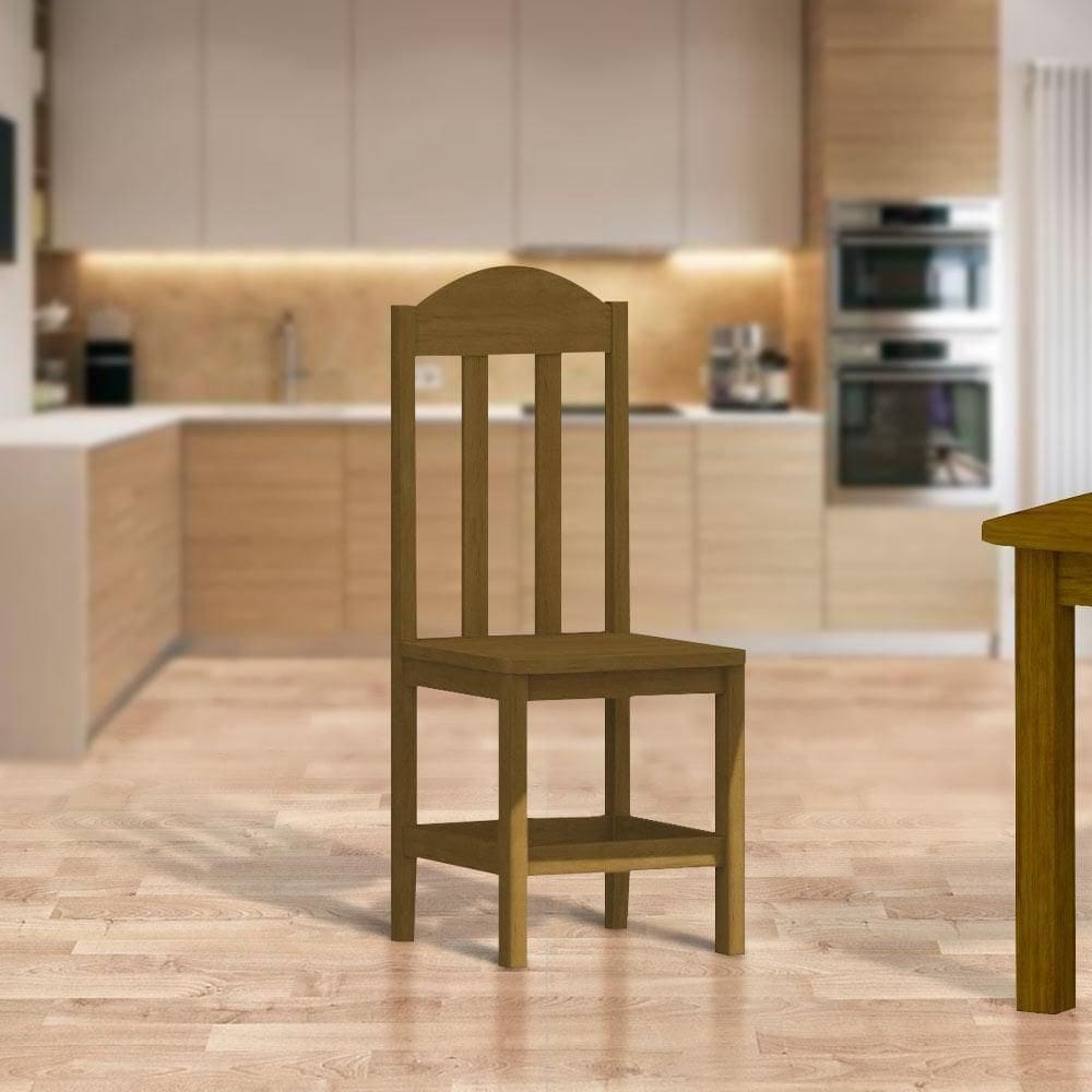 Kit Com 2 Cadeiras De Jantar Madeira Maciça Safira Imbuia Sem Estofado Imbuia S/estofado