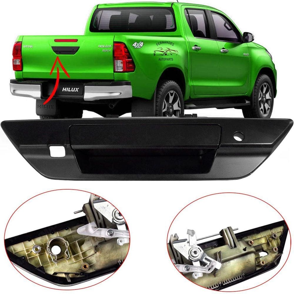 Maçaneta Puxado Tampa Traseira Hilux 2018 19 Preta