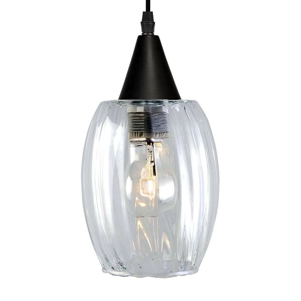 Lustre Pendente Taschibra Badih P Transparente Bivolt Preto