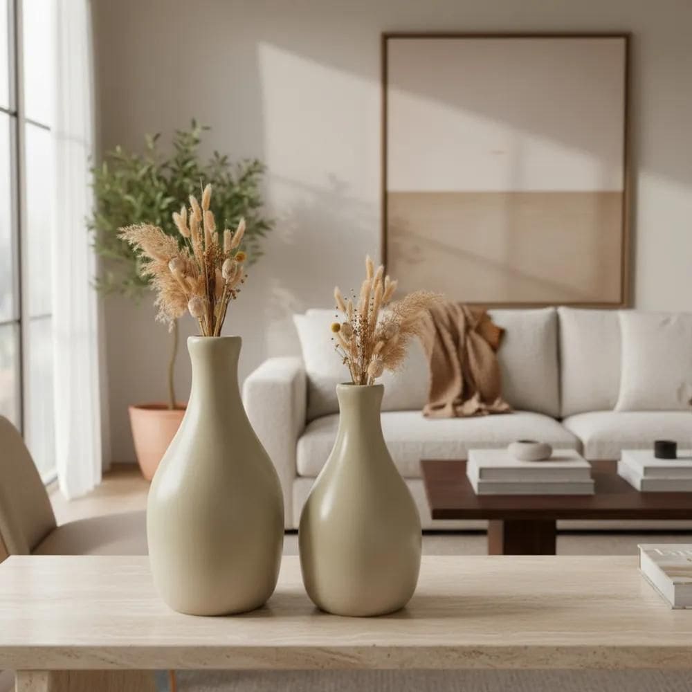 Dupla De Vaso Decorativo Em Ceramica Para Arranjos Casa Nin