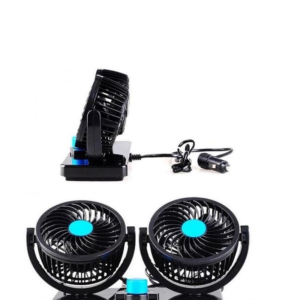 Ventilador Automotivo Duplo Rotativo Ajustavel 12v