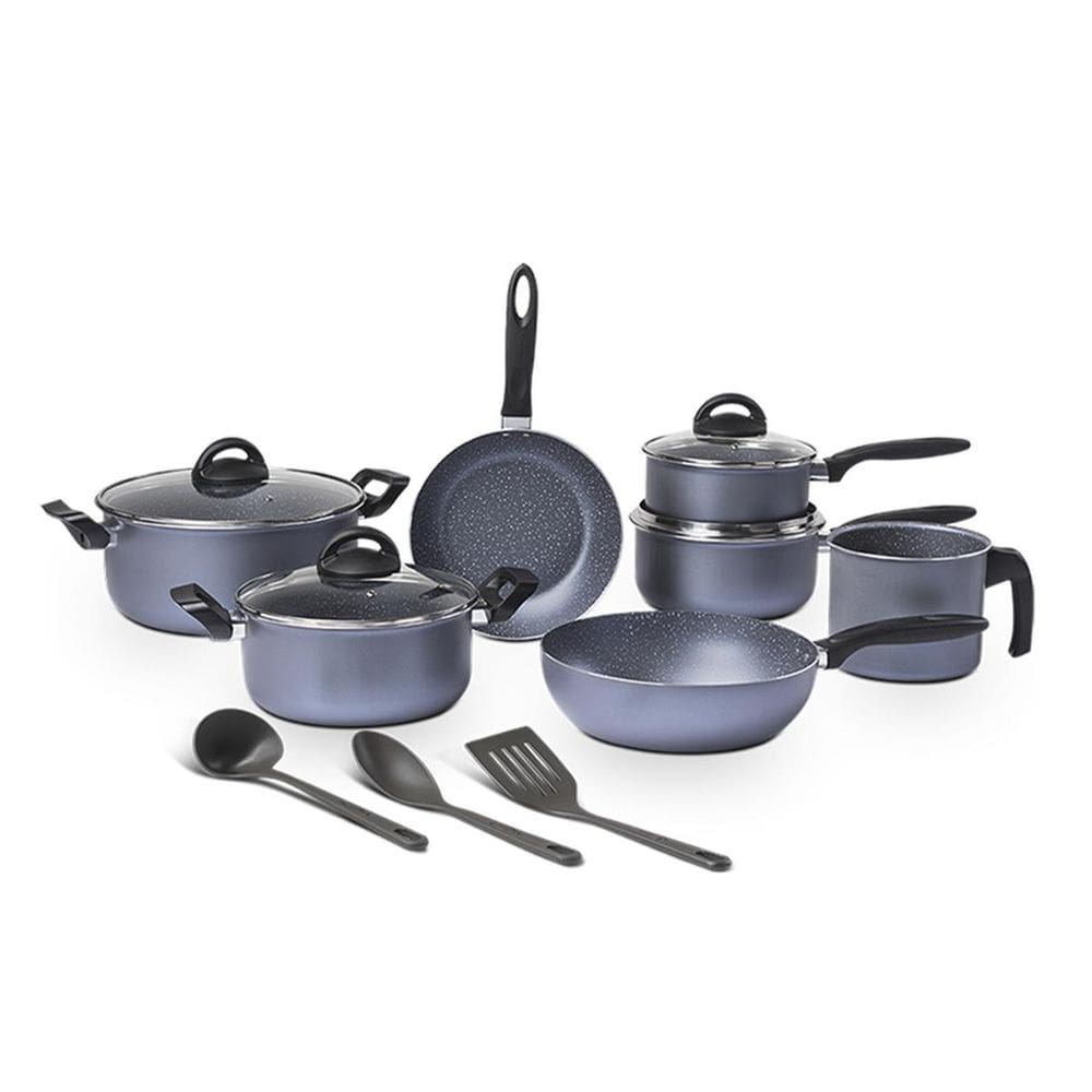 Conjunto De Panelas Brinox 10 Peças Suprema Jeans Azul