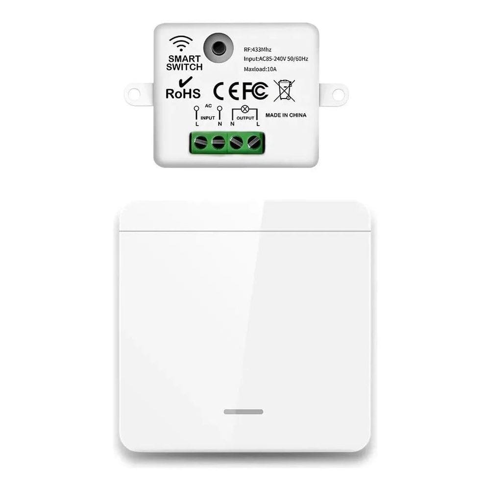 10X Modulo Rf433 + Interruptor 1 Tecla Sem Fio Controle Re