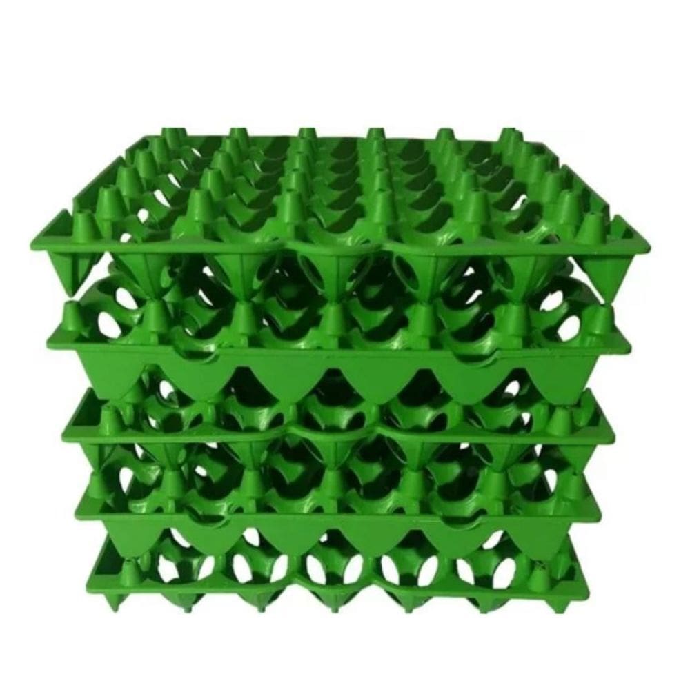 Kit 5 Porta Ovo Cartela Plástica 30 Ovos Bandeja Higiênica