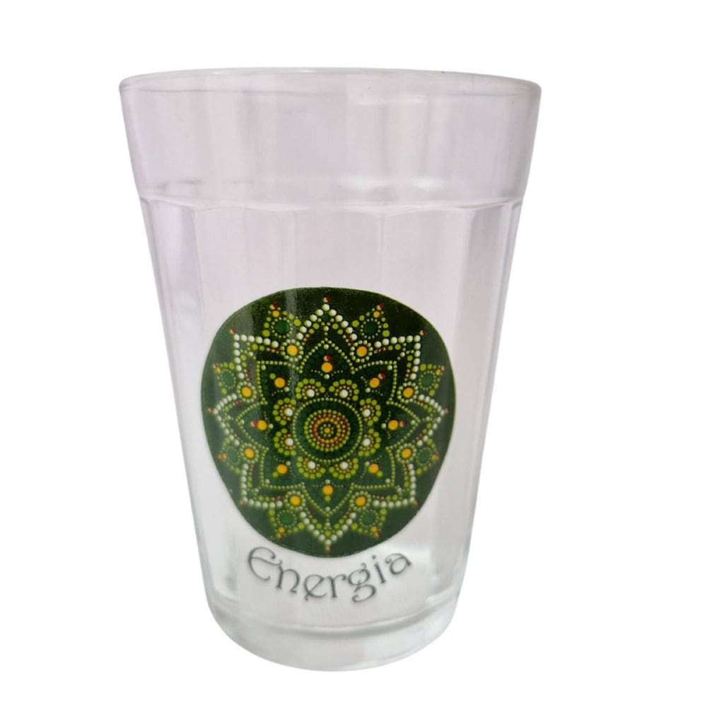 Copo Vidro Americano Mandala Energia Presente Decoração