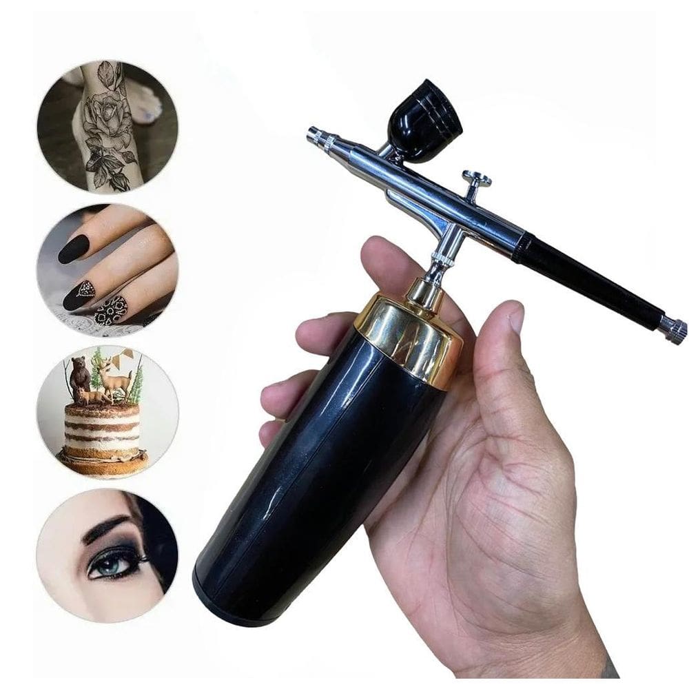 Aerógrafo Portátil 8.4V Preto 285g Metal 5.3cm